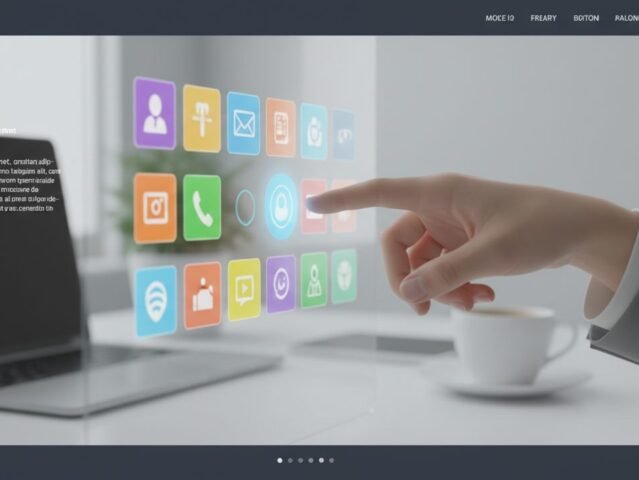 Hand selecting a digital tool icon from many, symbolizing careful evaluation.