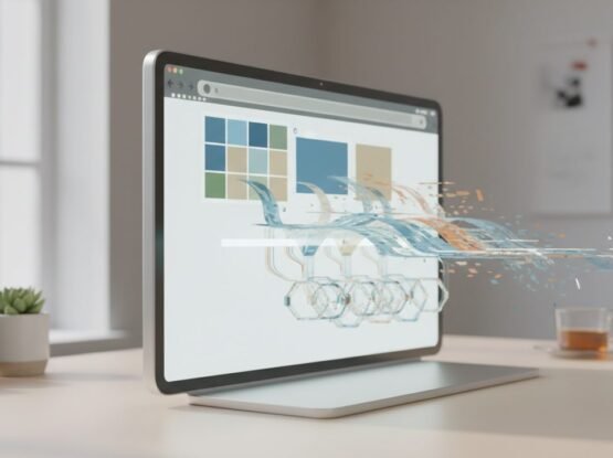 Organized browser tabs flowing into a structured knowledge system.