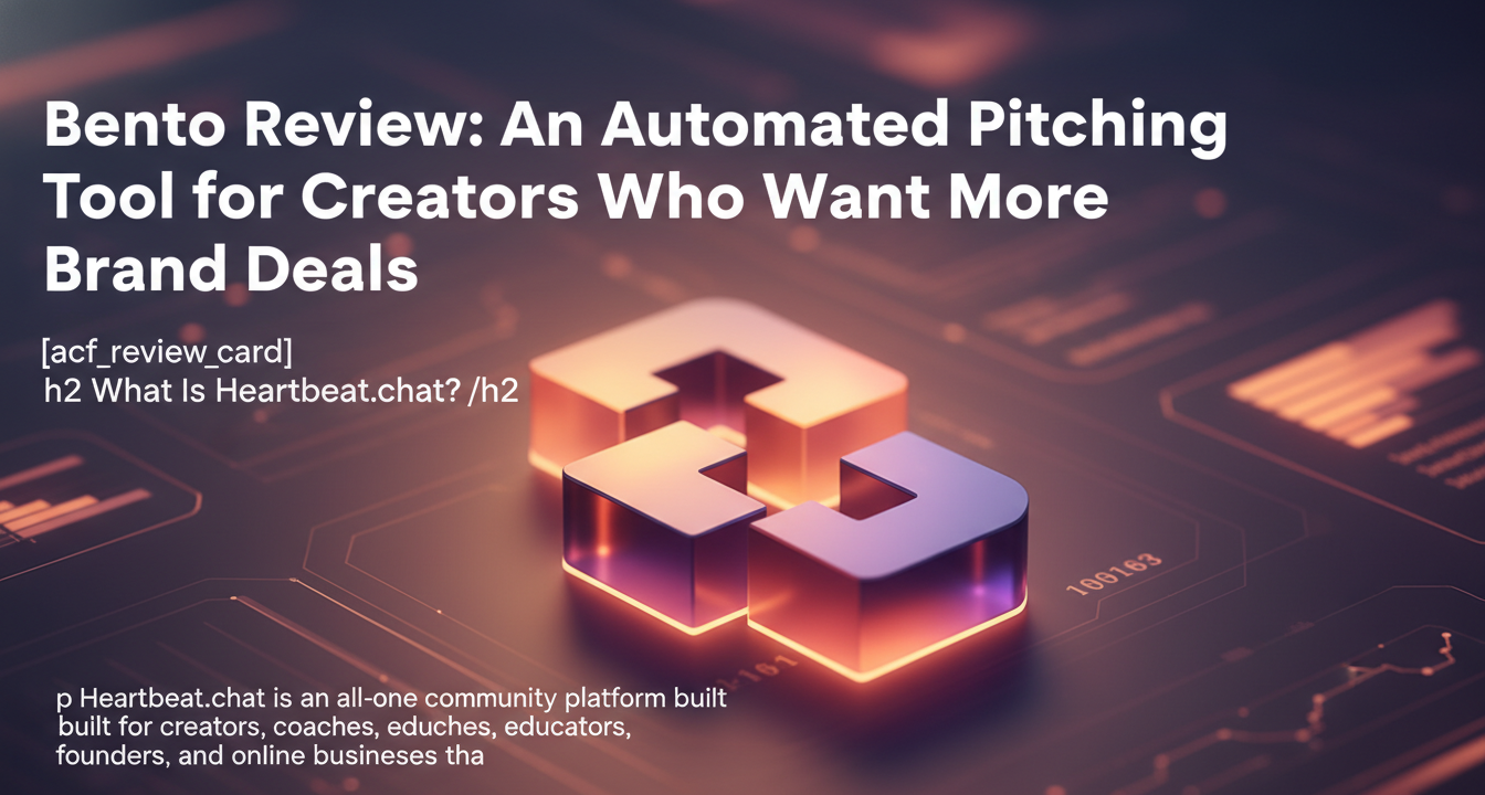 Editorial featured image for Bento Review: An Automated Pitching Tool for Creators Who Want More Brand Deals