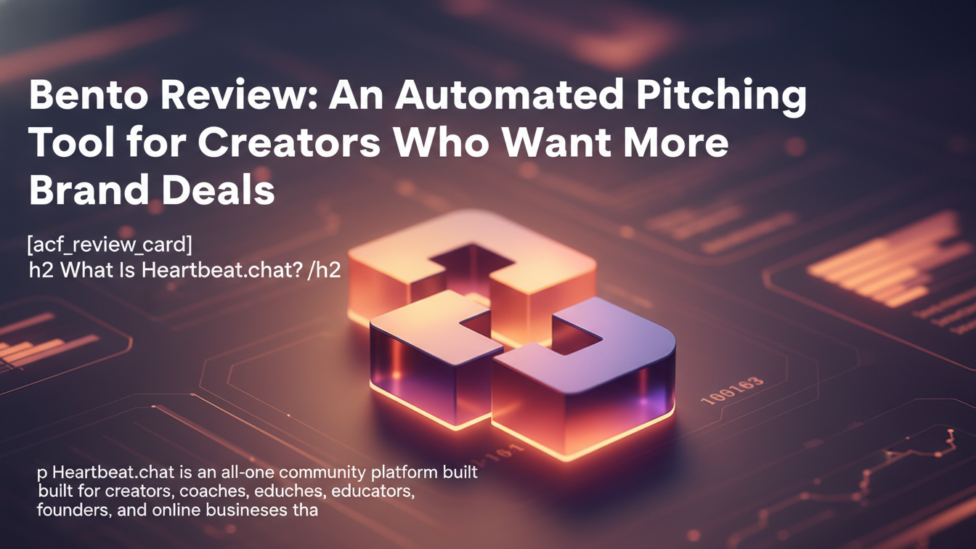 Editorial featured image for Bento Review: An Automated Pitching Tool for Creators Who Want More Brand Deals