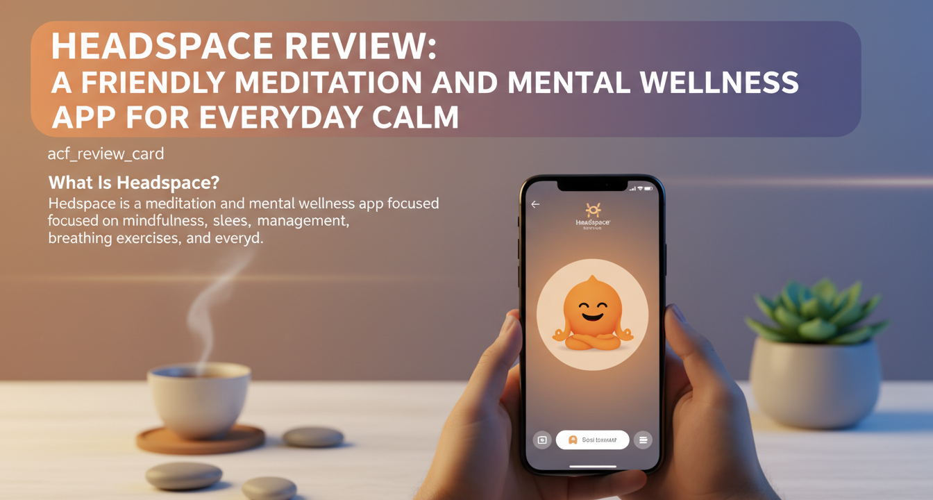 Editorial featured image for Headspace Review: A Friendly Meditation and Mental Wellness App for Everyday Calm