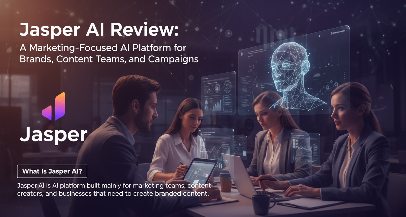 Editorial featured image for Jasper AI Review: A Marketing-Focused AI Platform for Brands, Content Teams, and Campaigns