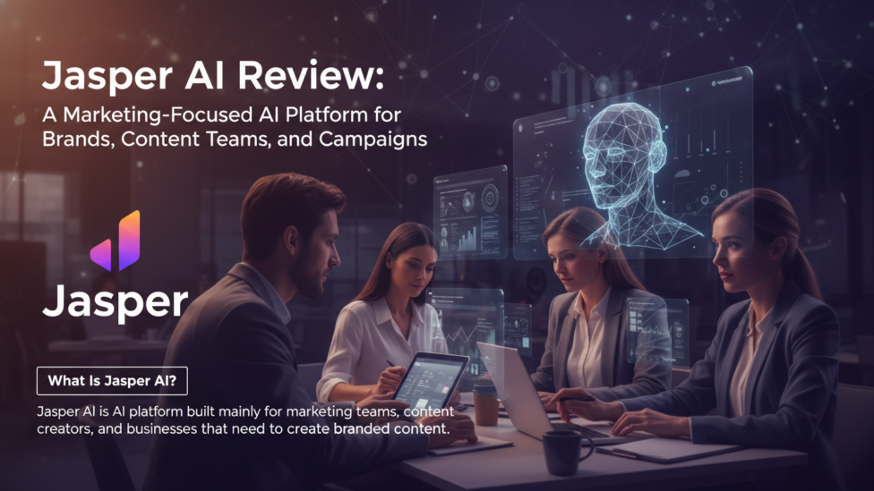 Editorial featured image for Jasper AI Review: A Marketing-Focused AI Platform for Brands, Content Teams, and Campaigns