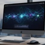 Abstract digital network representing information management