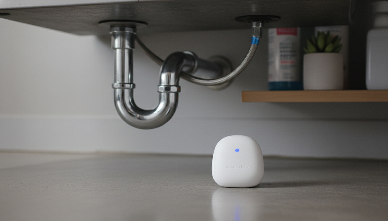 A modern living room with smart lighting, a smart thermostat, and a robot vacuum, symbolizing improved daily life through technology. supporting image 3