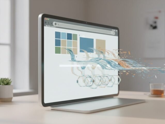 Organized browser tabs flowing into a structured knowledge system.