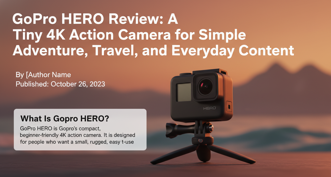 Editorial featured image for GoPro HERO Review: A Tiny 4K Action Camera for Simple Adventure, Travel, and Everyday Content