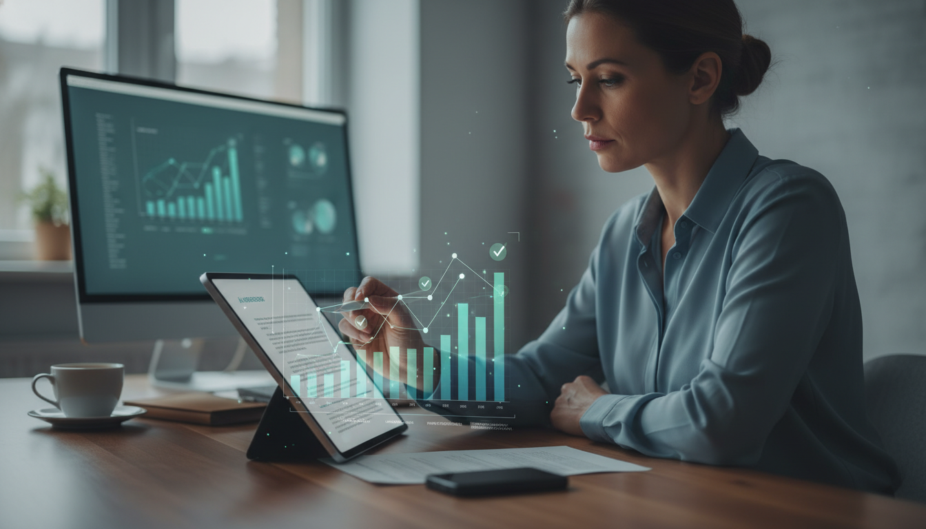 Diverse professionals efficiently using AI tools for various tasks, with the title 'Practical AI Tutorials for Busy People' integrated into the scene. supporting image 2