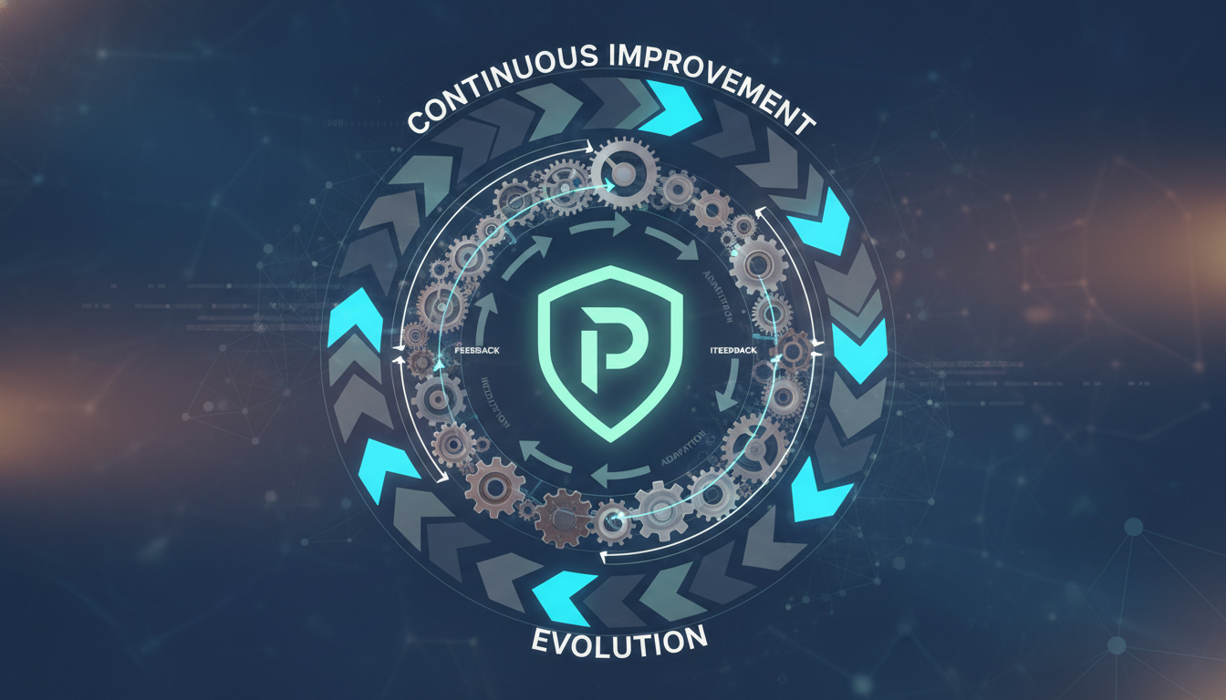 Abstract visual metaphor of interconnected elements representing the core components of a shareable product. supporting image 3