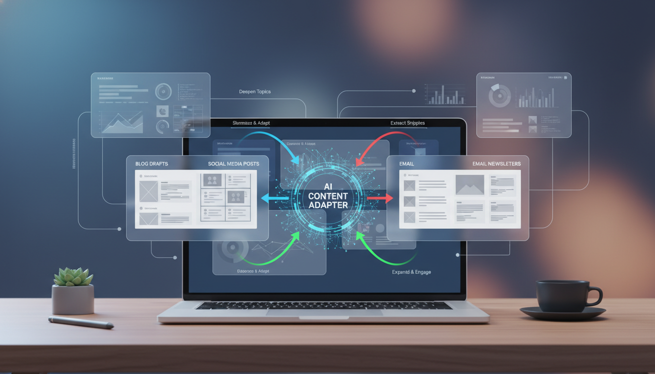 A small team of creators collaborating with AI interfaces, highlighting efficient workflows. supporting image 1