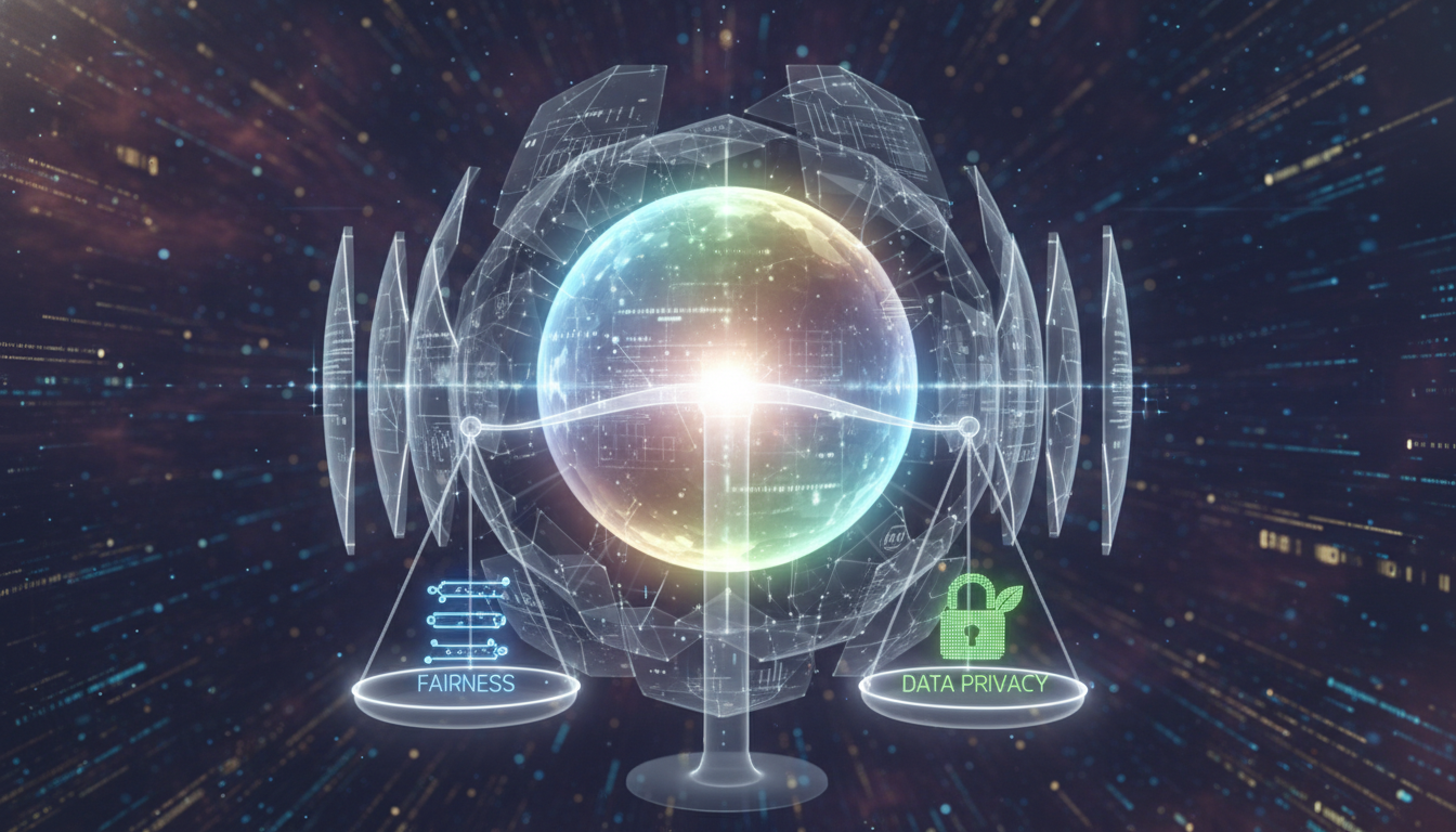 A person looking through a magnifying glass at a complex, swirling digital landscape, discerning clear, useful AI paths from chaotic data, representing the process of identifying genuinely useful AI tools amidst hype. supporting image 2