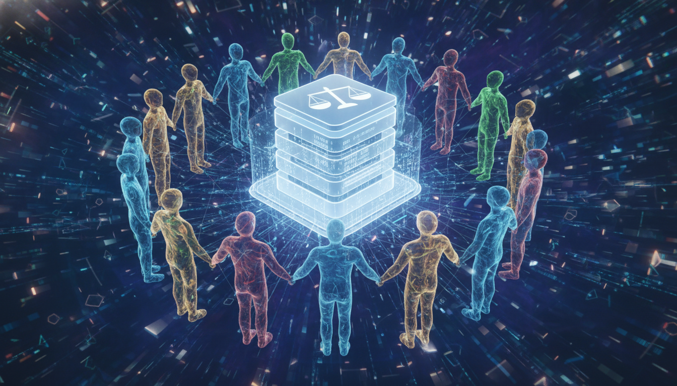 Abstract network with a glowing lock, symbolizing trust in new digital platforms. supporting image 2